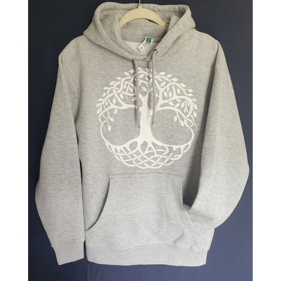 Lane Seven Other - Lane Seven Mens Mythology Hoodie Gray Tree of Life Celtic Graphic Nordic Size‎ M